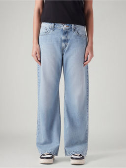 Levi's - Womens Light-Blue Loose Bootcut Fit High Rise Jeans