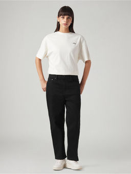 Levi's - Womens Black Loose Fit Mid Rise Easy Dad Jeans