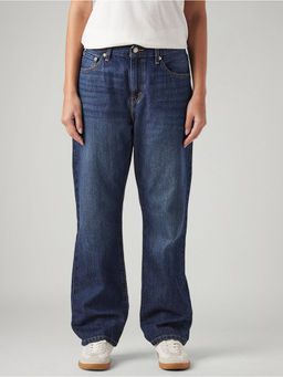 Levi's - Womens Dark-Blue Loose Fit Mid Rise Easy Dad Jeans
