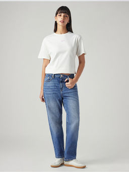 Levi's - Womens Blue Loose Fit Mid Rise Easy Dad Jeans