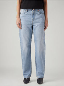 Levi's - Womens Light-Blue Loose Fit Mid Rise Easy Dad Jeans