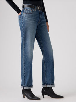 Levi's - Womens Blue Loose Fit Mid Rise Jeans