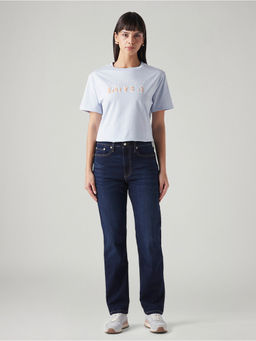 Levi's - Womens Indigo Wedgie Straight Fit High Rise Jeans