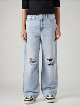 Levi's - Womens Light-Blue Loose Fit High Rise Jeans
