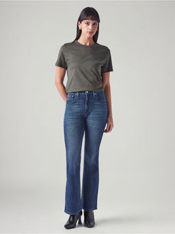 Levi's - Womens 726 Blue Flared Fit High Rise Jeans