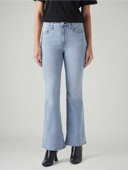 Levi's - Womens 726 Light-Blue Flared Fit High Rise Jeans