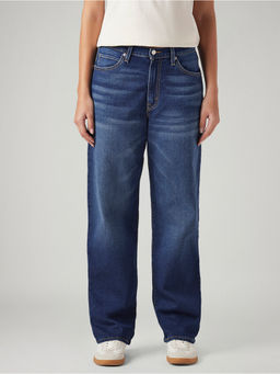 Levi's - Womens 94 Blue Baggy Fit Mid Rise Jeans