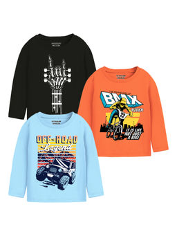 Trampoline - Multi-Color Boys Cool Printed T-Shirts (Pack of 3)