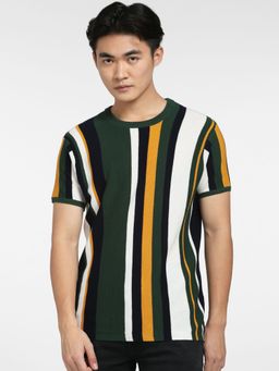 Jack & Jones - Green Striped Pullover