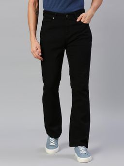 High Star - Men Black Bootcut Stretchable Cotton Jeans