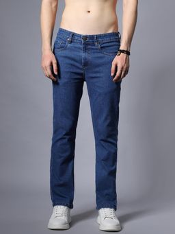 High Star - Men Straight Fit Clean Look Light Fade Stretchable Jeans