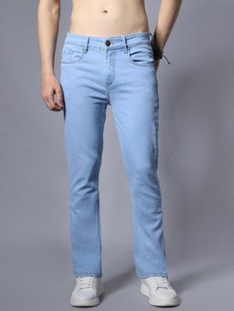 High Star - Men Wide Leg Clean Look Mid-Rise Stretchable Jeans