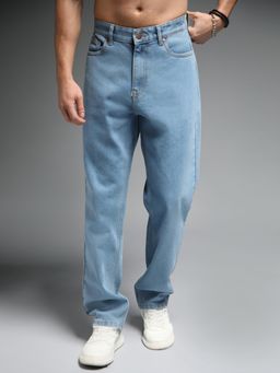 High Star - Men 90's Straight Fit Mid-Rise Clean Look Cotton Jeans