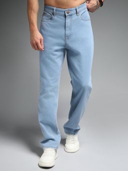 High Star - Men Straight Fit Mid-Rise Clean Look Cotton Jeans