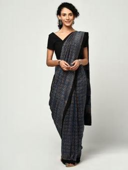 Fabindia - Cotton Silk Ajrakh Printed Sari
