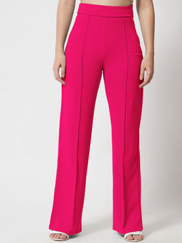 KOTTY - Womens High Rise Regular Solid Trousers