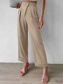KOTTY - Womens Solid Regular Fit Trousers