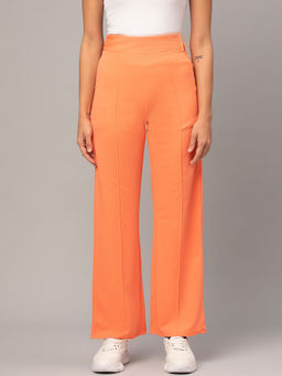 KOTTY - Womens High Rise Regular Solid Trousers