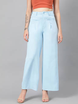 KOTTY - Womens Polyester Blend Wide Fit Trousers