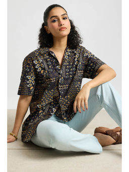 FREAKINS - Navy Blue Gisela Women Resort Shirt