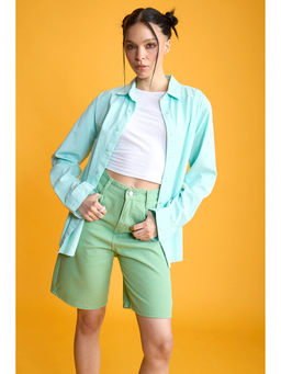 FREAKINS - Easy Twill Mint Women Regular Fit Shirt