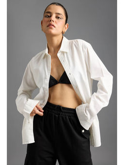 FREAKINS - Easy Twill White Women Regular Fit Shirt