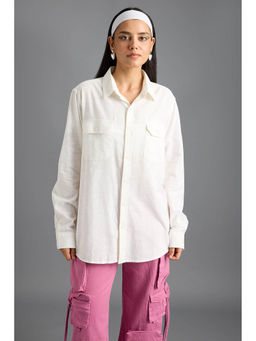 FREAKINS - Blaze White Solid Women Shirt