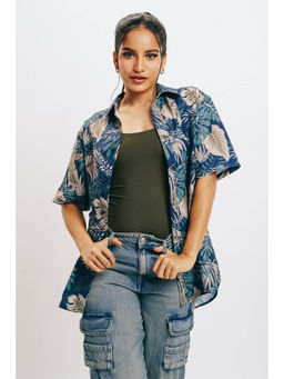 FREAKINS - Women Leaves Print Shirt