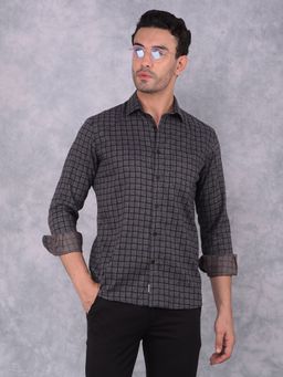CRIMSOUNE CLUB - Men Black Checks Shirt