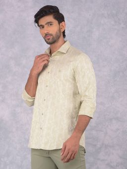 CRIMSOUNE CLUB - Men Green Paisley Printed Shirt