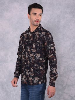 CRIMSOUNE CLUB - Men Black Printed Shirt