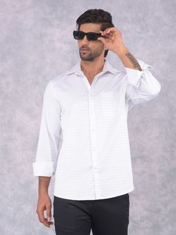 CRIMSOUNE CLUB - Men White Printed Shirt