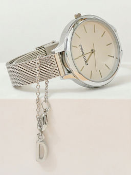 Pipa Bella by Nykaa Fashion - Silver-Plated D Initial Watch Charm