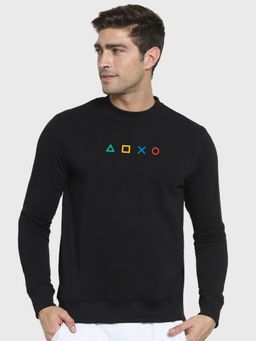 Bewakoof - Men's Black Gamer Typography Sweatshirt