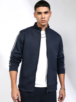 HIGHLANDER - Men Navy Blue Solid Jacket