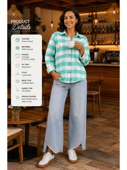 NOBARR - Women's Viscose Checked Shirt