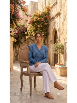 NOBARR - Women's Denim Look Cotton Shirt