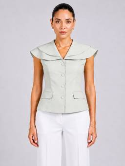 Powersutra - Women Sage Green Solid Top
