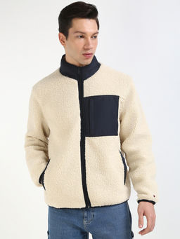 Tommy Hilfiger - Mens Beige Colorblock Jacket