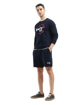 Levi's - Men's Printed Navy Blue Crew Neck Co-Ord (Set of 2)