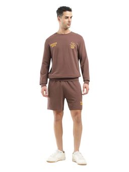 Levi's - Men's Solid Brown Crew Neck Co-Ord (Set of 2)