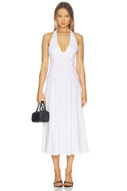 AEXAE - Linen Halter Neck Midi Dress