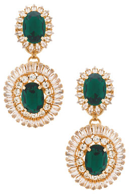 Anton Heunis - Omega Clasp Oval Disc Chandeliers Drop Earrings