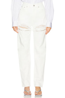 AREA - Crystal Fray Slit Jean