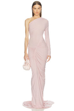 Atlein - One Sleeve Ruched Gown