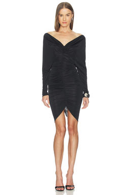 Atlein - V Neck Ruched Short Dress