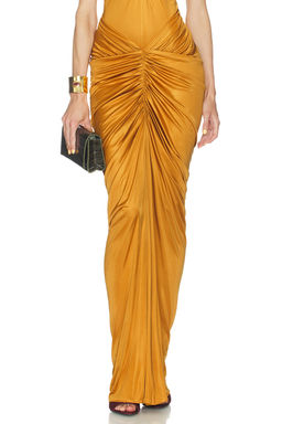 Atlein - Ruched Pocket Long Skirt