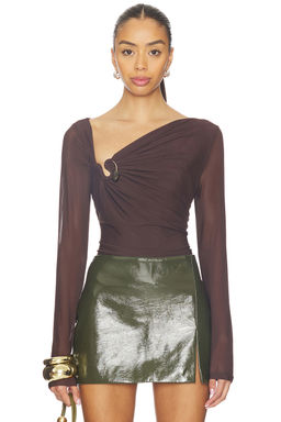 Bardot - Marisol Asymmetric Mesh Top