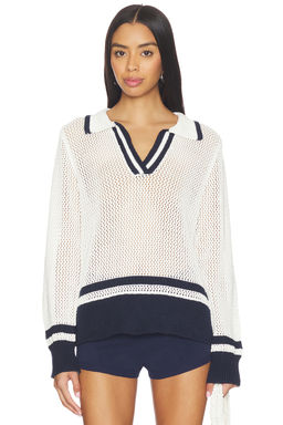 Bobi by Revolve - Polo Mix Stitch Sweater