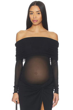 BUMPSUIT - Off The Shoulder Soft Mesh Top
